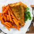 SWEET POTATO FRIES WITH FISH FILLETS